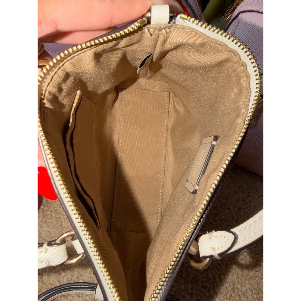 Coach Mini Leather Crossbody Tote Ivory With Crossbody Strap SUPER CUTE!!! - Picture 9 of 12